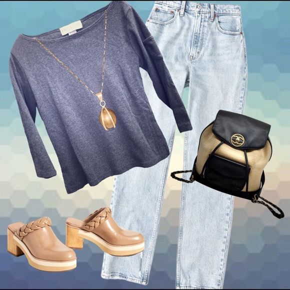 vtg 90s•boatneck jay jacobs 3/4 sleeve cropped  top - Picture 1 of 7